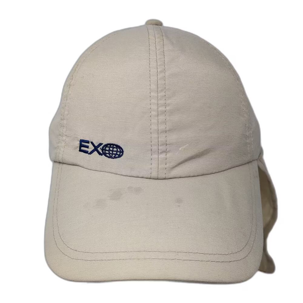 Ex Officio Baseball Cap Beige One Size Strapback Neck Flap Sun Cape Hiking Hat